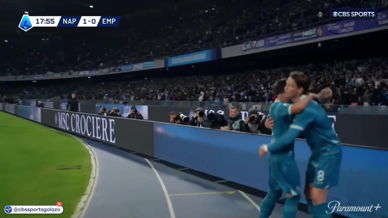 完美進(jìn)球！麥克托米奈中場(chǎng)帶球一條龍外圍勁射破門！